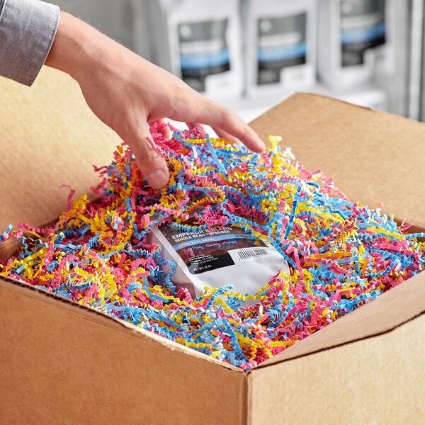 Shreded Crinkle Multi-color Paper.