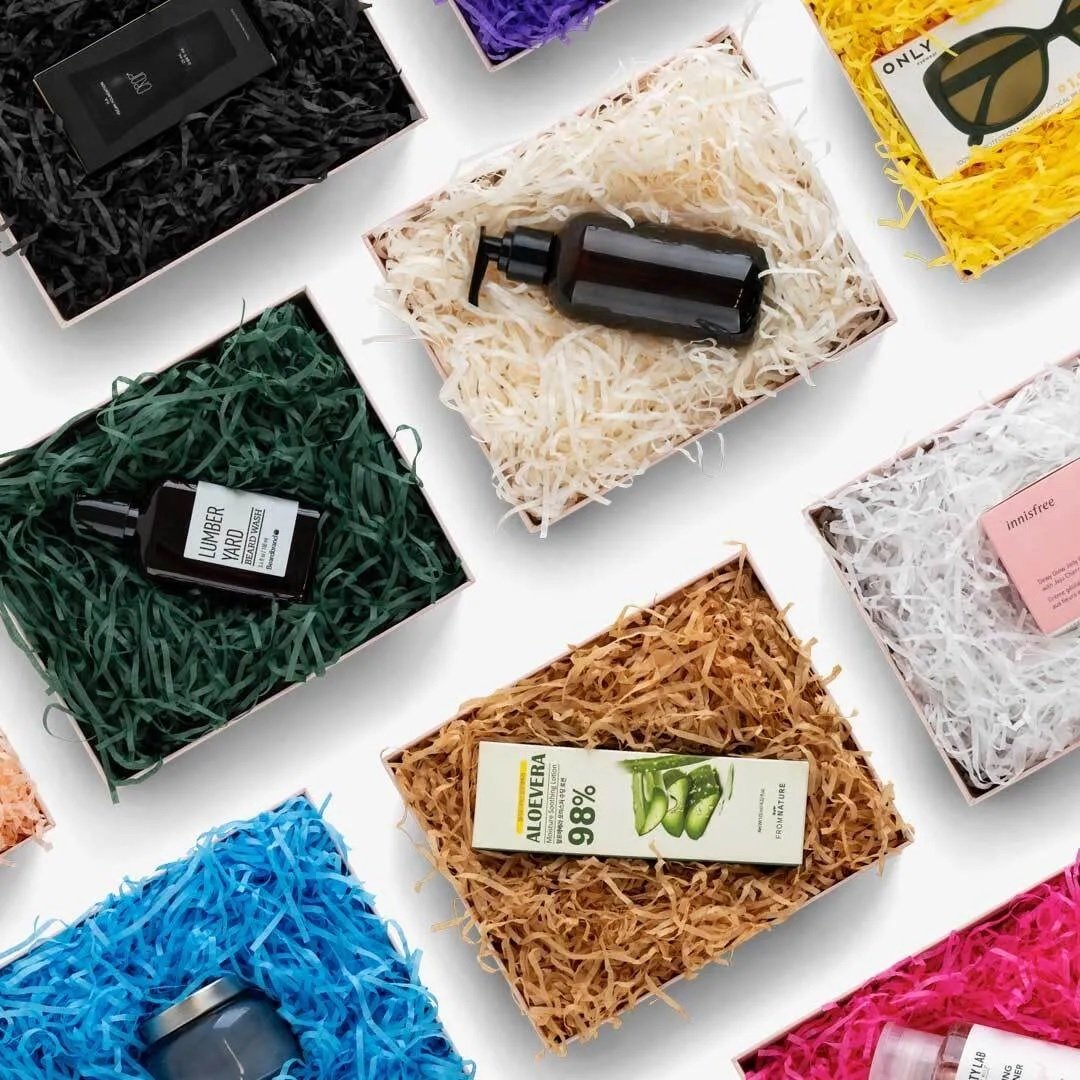 Shreded Crinkle Multi-color Paper.